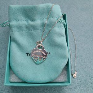 Return to Tiffany Color Splash Heart Tag Necklace